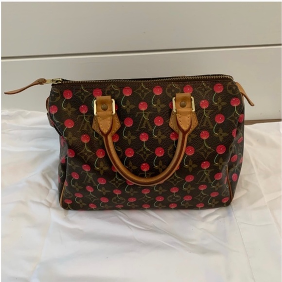 LOUIS VUITTON TAKASHI MURAKAMIS MONOGRAM CERISES SPEEDY 25 - Picture 7 of 14